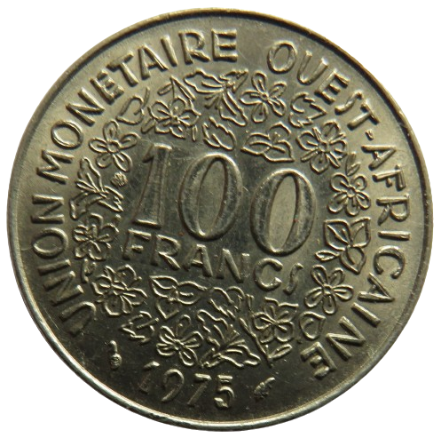 1975 West African States 100 Francs Coin