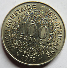 Load image into Gallery viewer, 1975 West African States 100 Francs Coin
