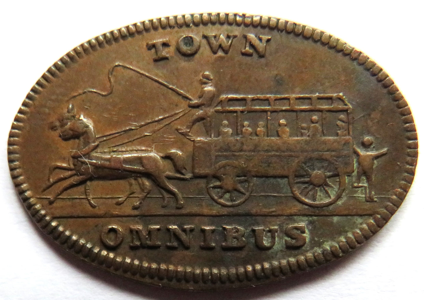 John M. Robertson Dundee Perth Road & Meadowside Town Omnibus Token