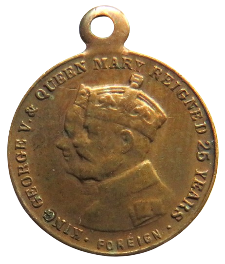 King George V Silver Jubilee Small Medallion With "Lords Prayer"