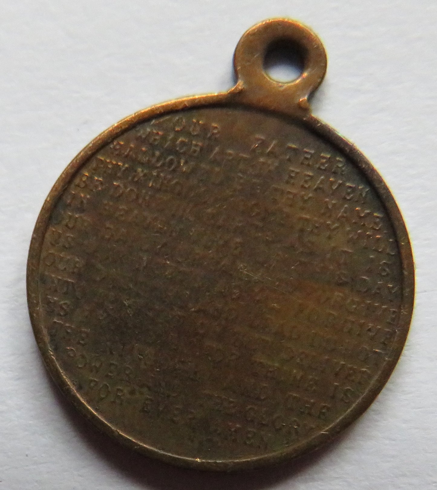 King George V Silver Jubilee Small Medallion With "Lords Prayer"
