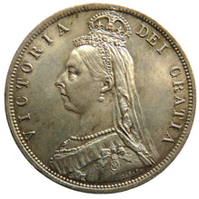 Load image into Gallery viewer, 1887 Queen Victoria Jubilee Head Silver Halfcrown Coin In High Grade
