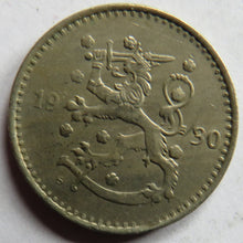 Load image into Gallery viewer, 1930 Finland One Markka Coin
