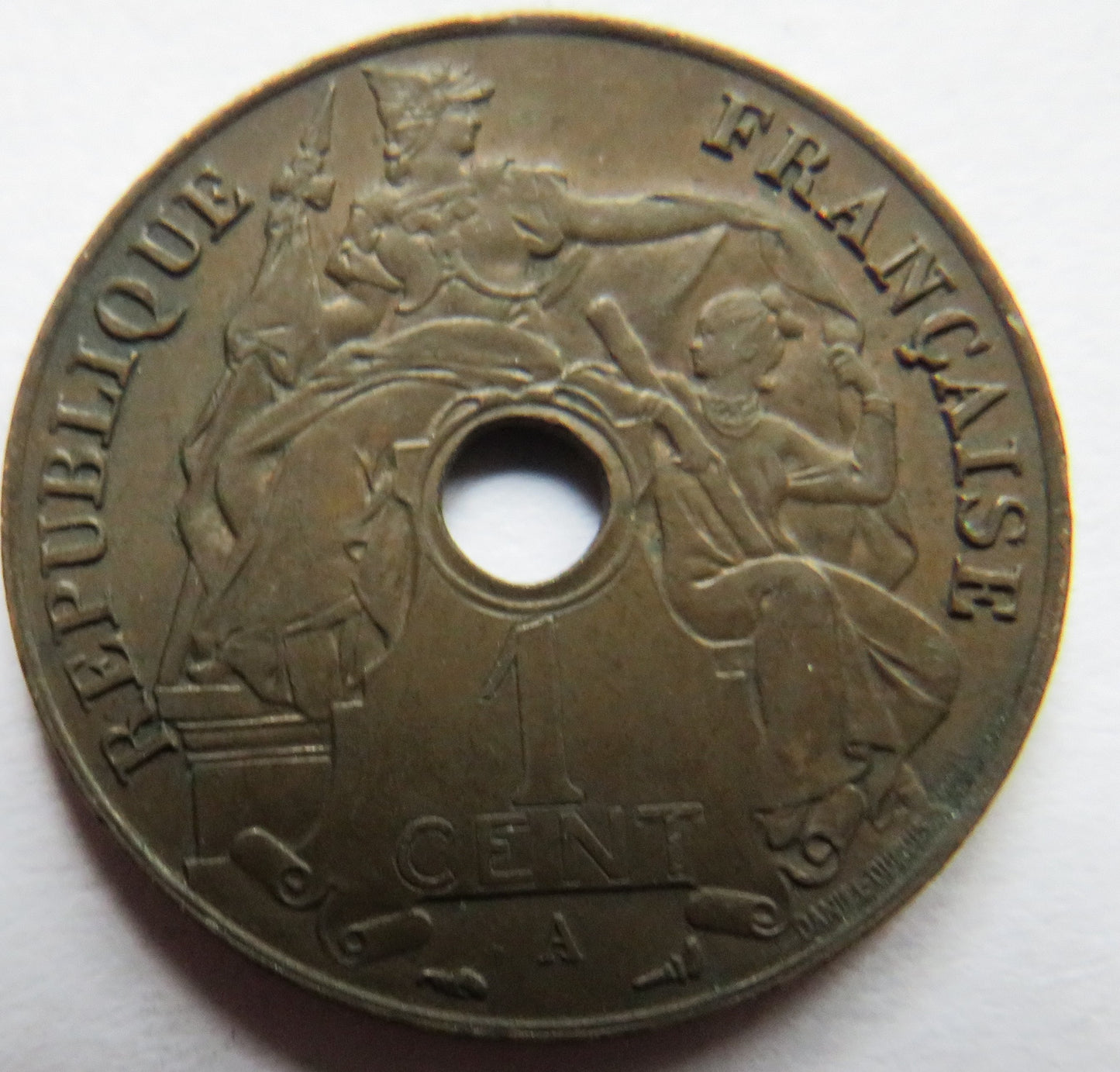 1914-A French Indo-China One Cent Coin