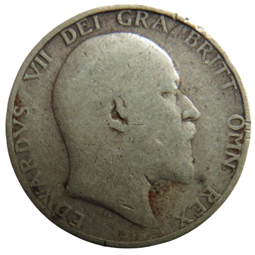 1904 King Edward VII Silver Shilling Coin - Great Britain