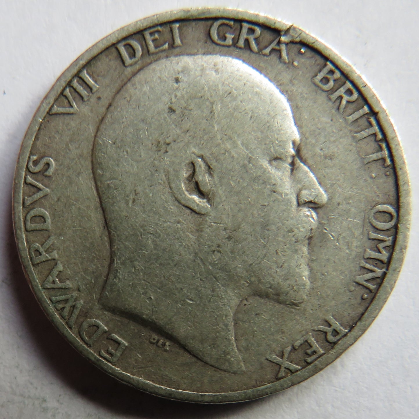 1905 King Edward VII Silver Shilling Coin Scarce Date - Great Britain