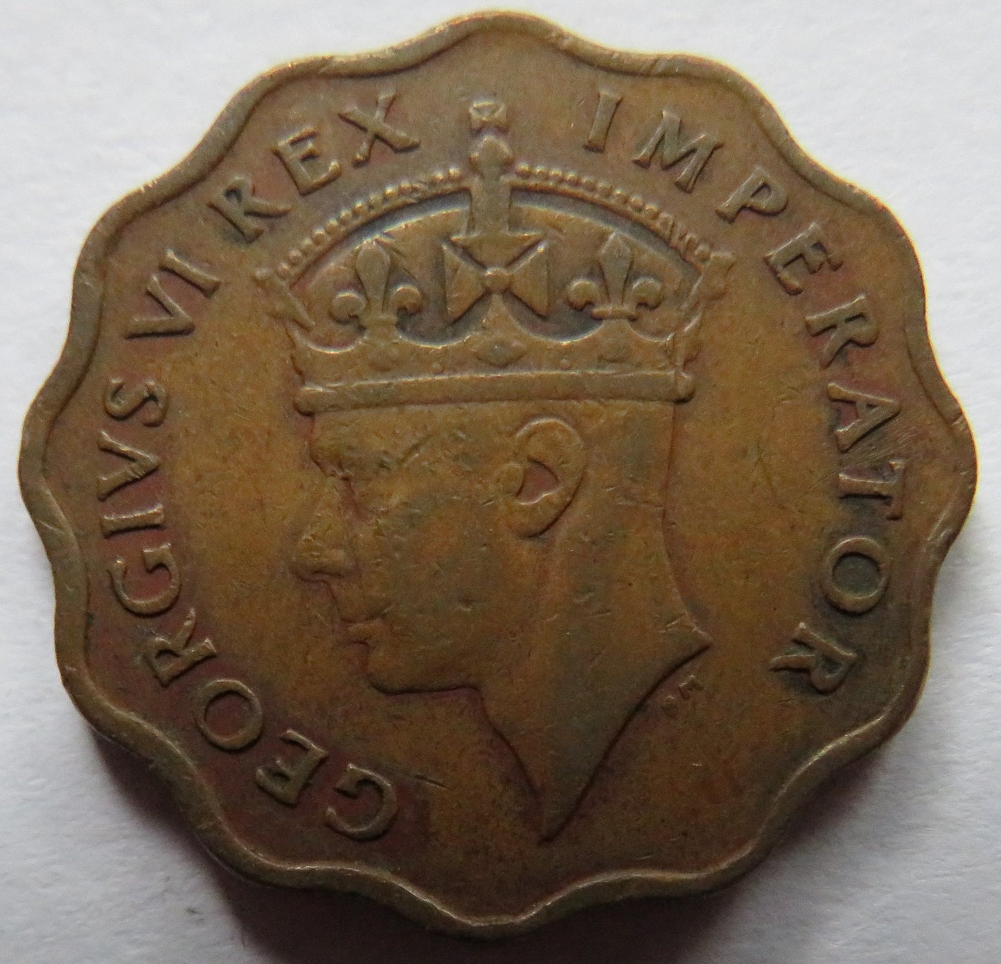 1944 King George VI Cyprus 1 One Piastre Coin