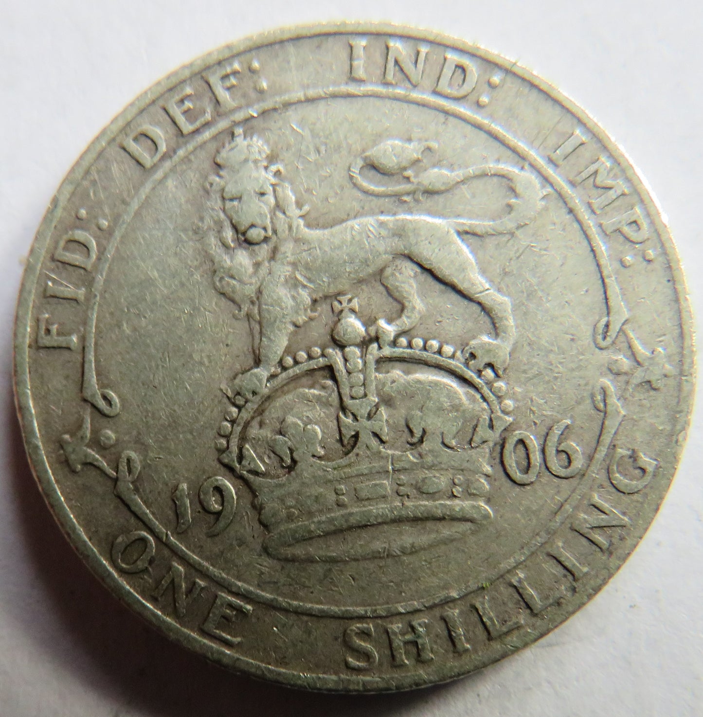 1906 King Edward VII Silver Shilling Coin - Great Britain
