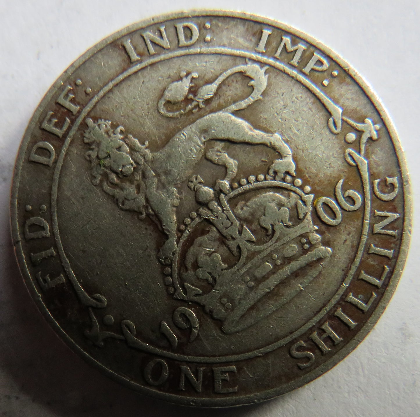 1906 King Edward VII Silver Shilling Coin - Great Britain