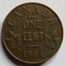 Load image into Gallery viewer, 1934 King George V Canada One Cent Coin
