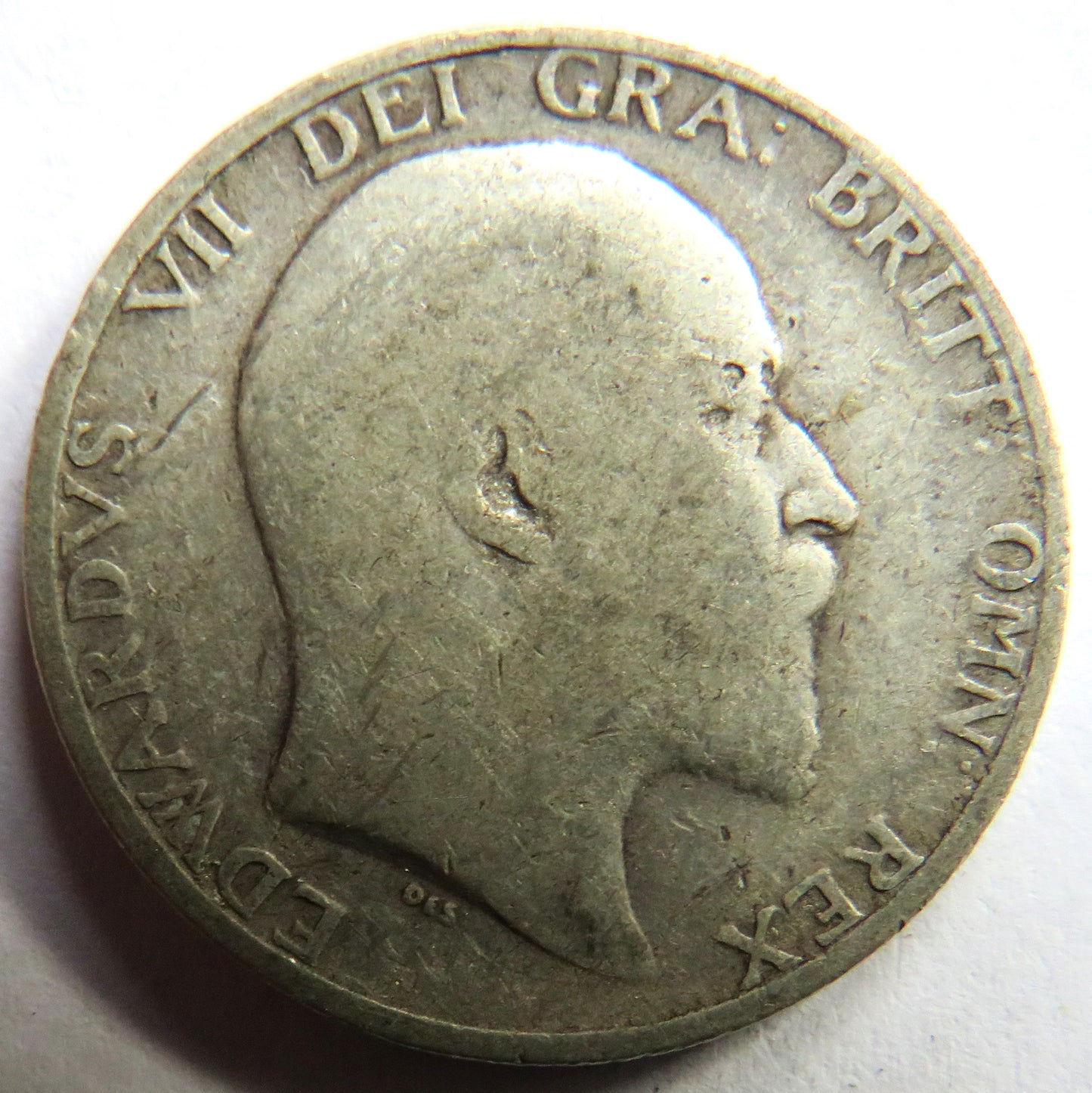 1909 King Edward VII Silver Shilling Coin - Great Britain