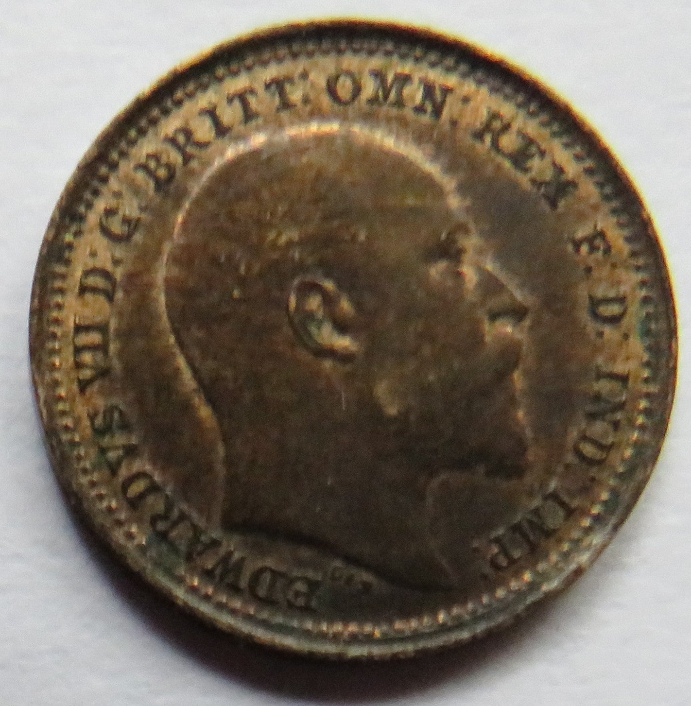 1902 King Edward VII 1/3 Farthing Coin For Use In Malta - High Grade