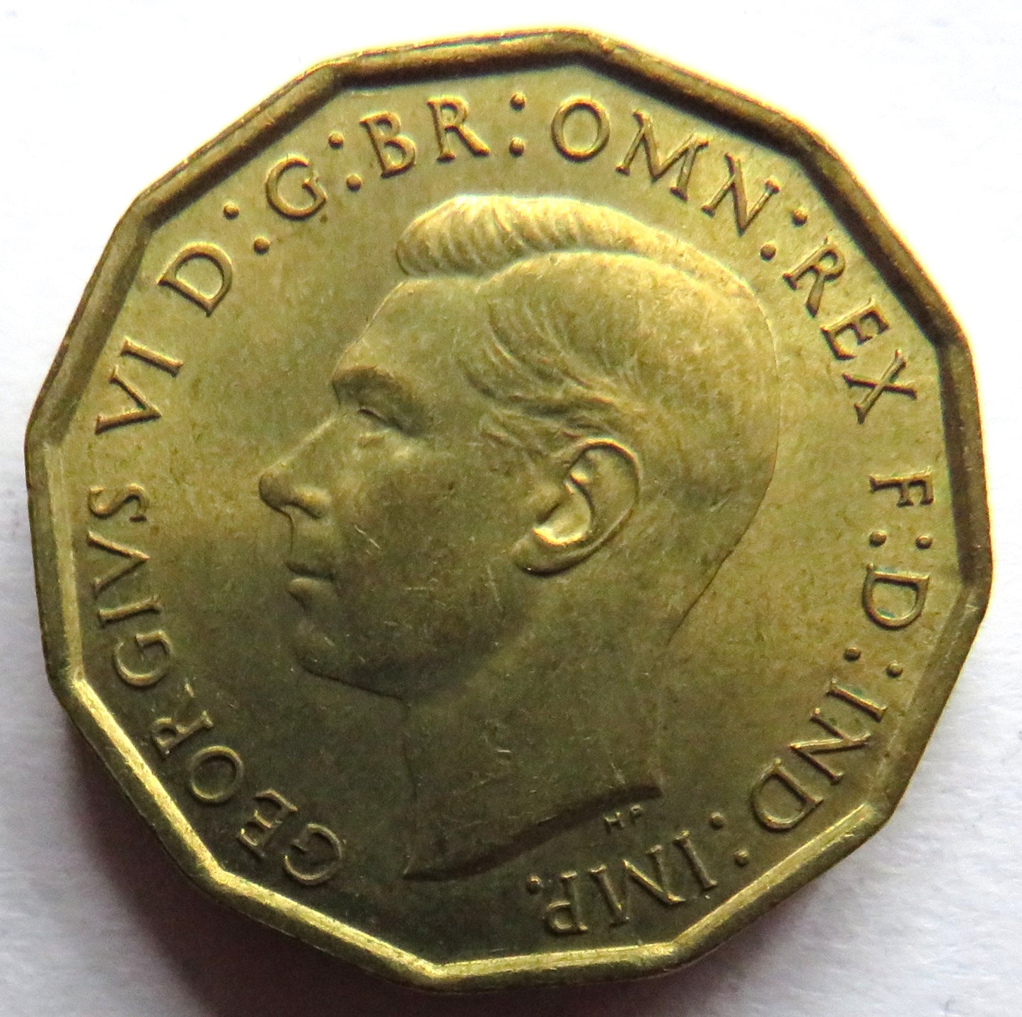 1941 King George VI Brass Threepence Coin In High Grade - Great Britain