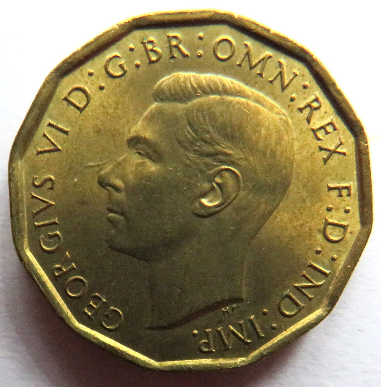 1944 King George VI Brass Threepence Coin In Higher Grade - Great Britain