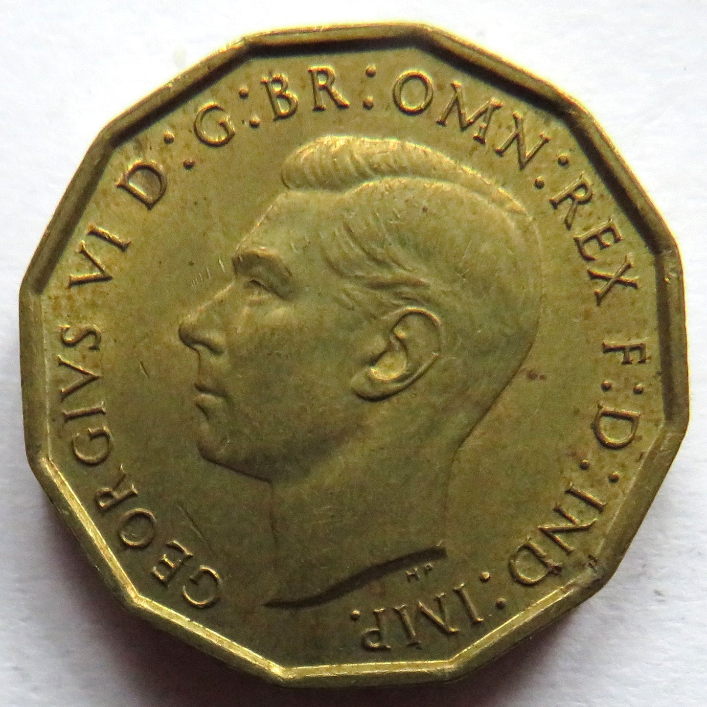 1940 King George VI Brass Threepence Coin In Higher Grade - Great Britain