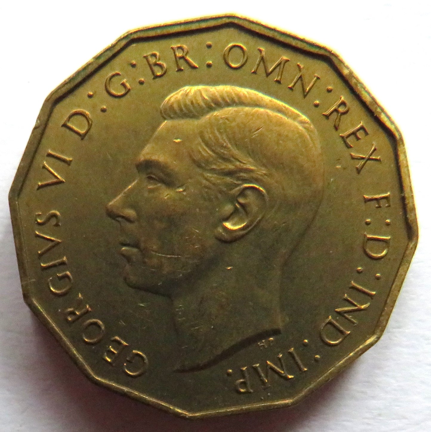 1937 King George VI Brass Threepence Coin In High Grade - Great Britain