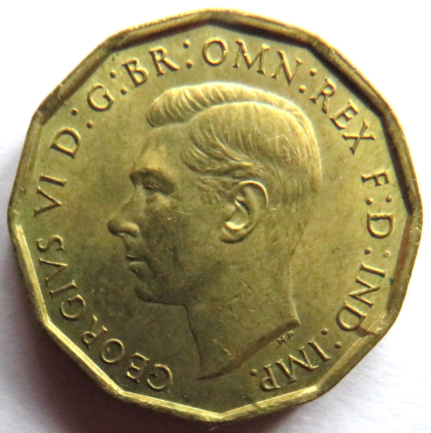 1945 King George VI Brass Threepence Coin In High Grade - Great Britain