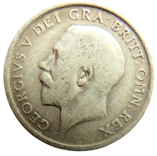 1914 King George V Silver Shilling Coin - Great Britain