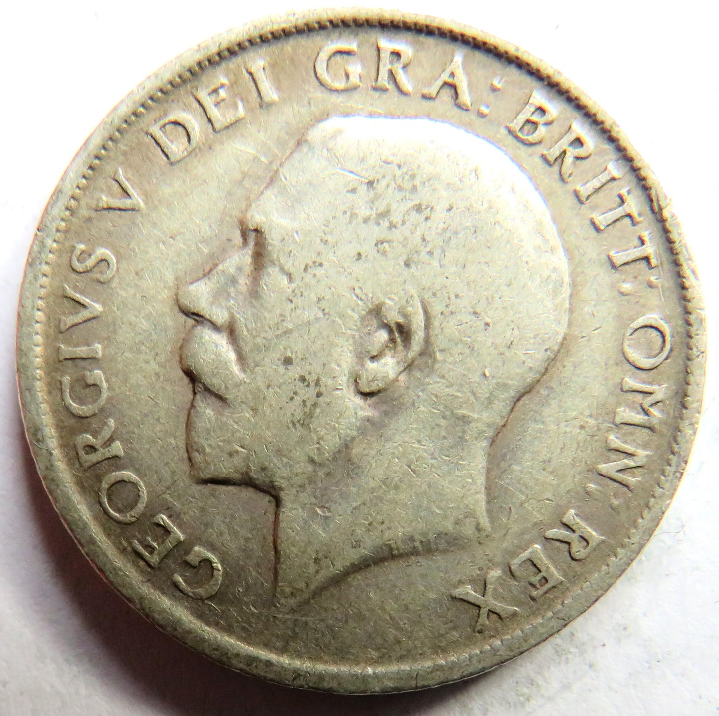 1914 King George V Silver Shilling Coin - Great Britain