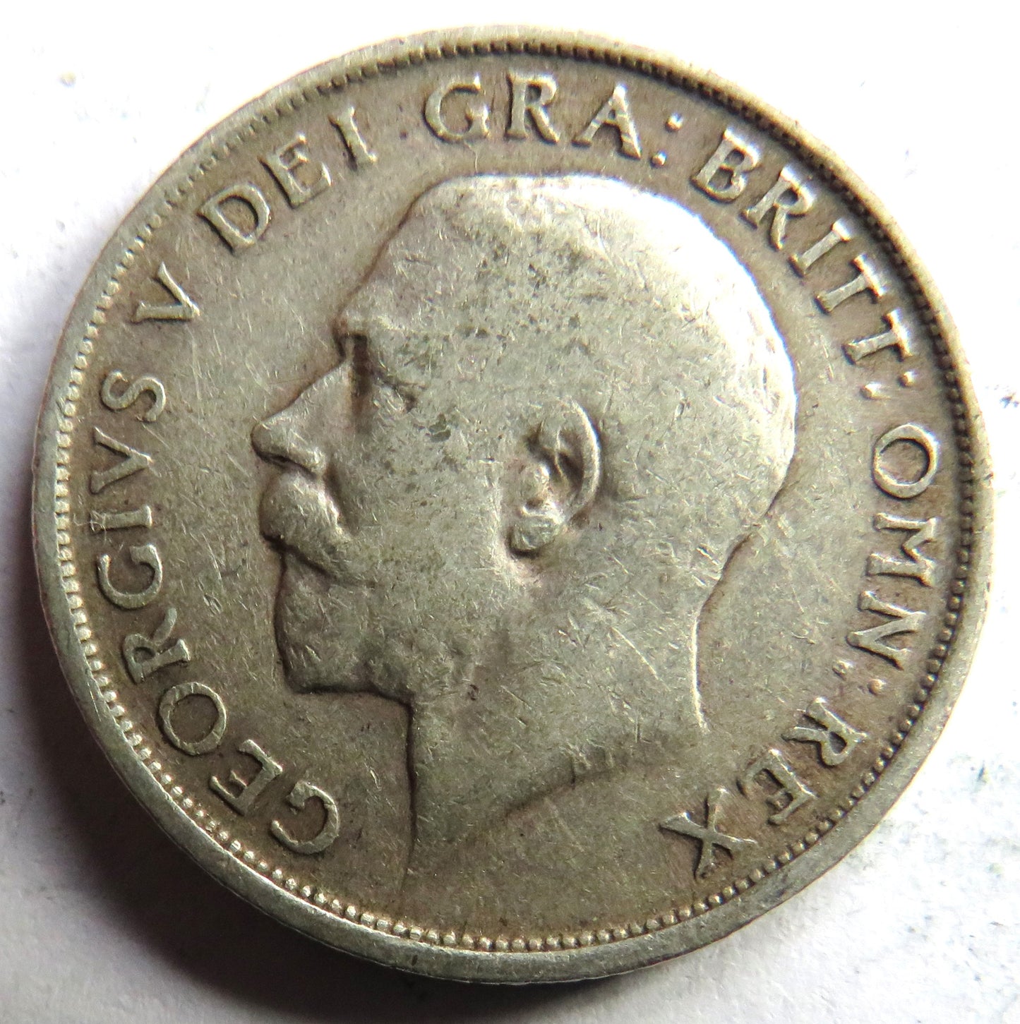 1914 King George V Silver Shilling Coin - Great Britain