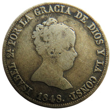 Load image into Gallery viewer, 1848 Spain Silver 4 Reals Coin
