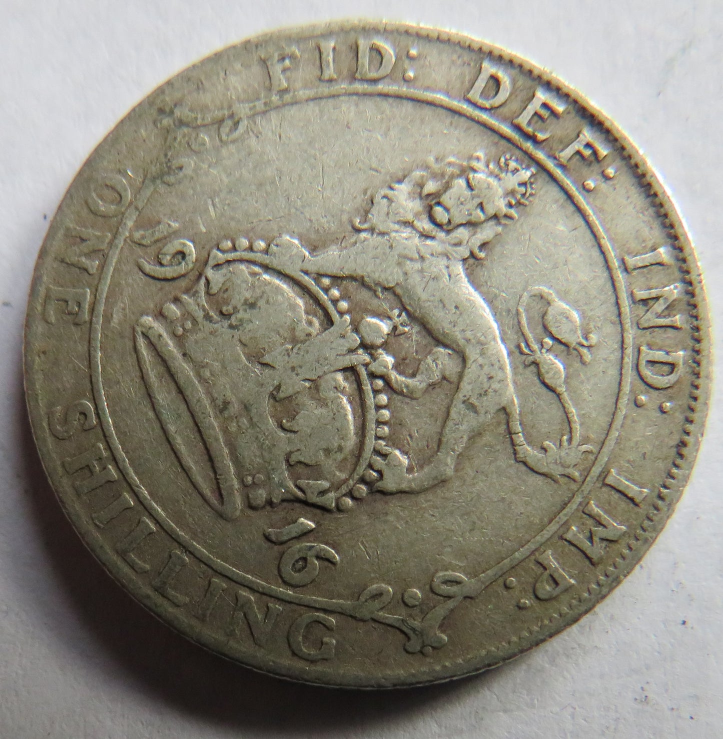 1916 King George V Silver Shilling Coin - Great Britain