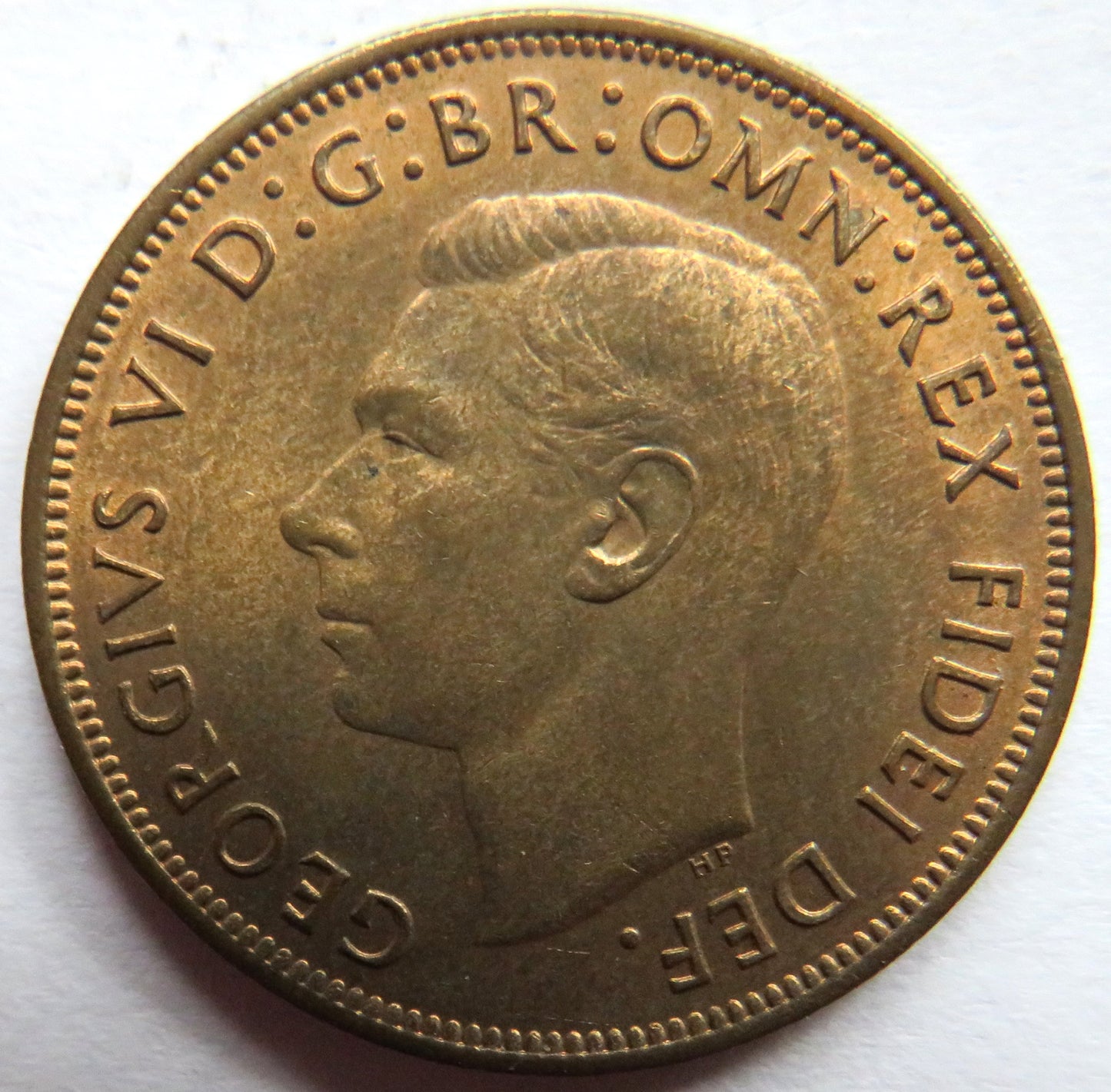 1951 King George VI One Penny Coin - Scarce Date - Great Britain