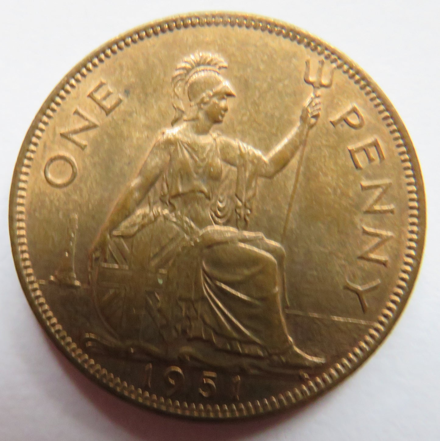 1951 King George VI One Penny Coin - Scarce Date - Great Britain