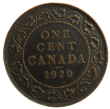 Load image into Gallery viewer, 1920 King George V Canada One Cent Coin
