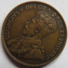 Load image into Gallery viewer, 1920 King George V Canada One Cent Coin
