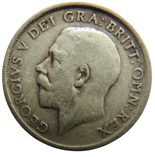 1918 King George V Silver Shilling Coin - Great Britain