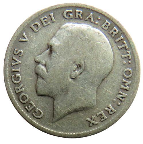 1911 King George V Silver Sixpence Coin - Great Britain