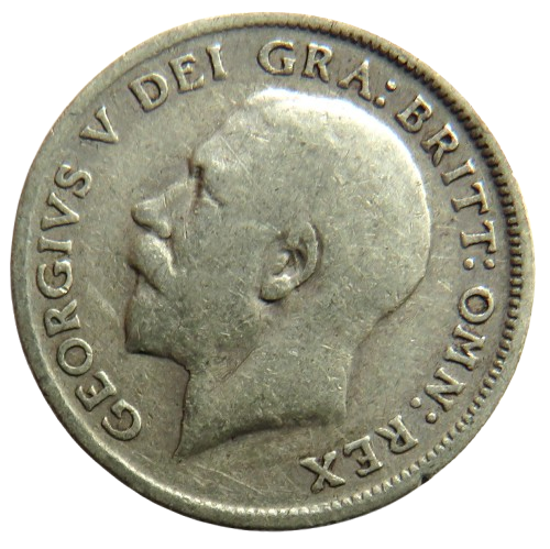 1913 King George V Silver Sixpence Coin - Great Britain