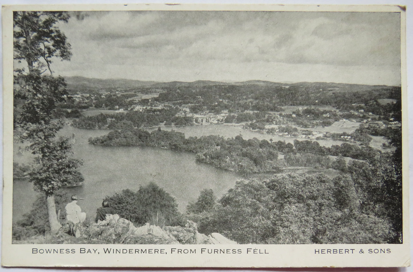Vintage Postcard of Bowness Bay, Windermere, From Furness Fell
