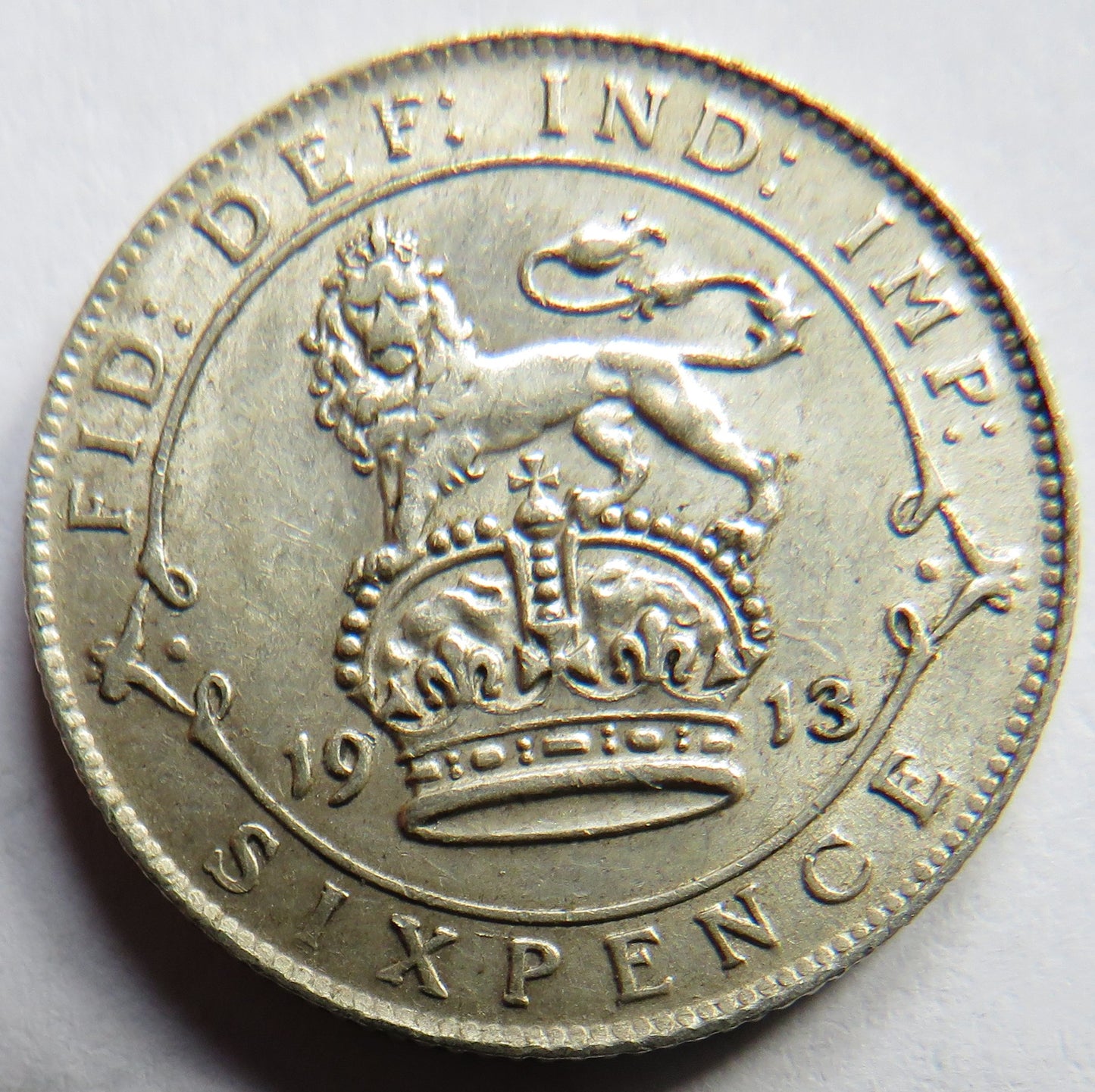 1913 King George V Silver Sixpence Coin In Higher Grade - Great Britain