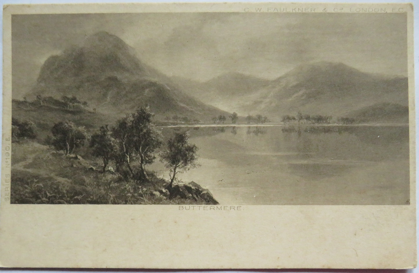 Vintage Postcard of Buttermere, C.W. Faulkner & Co. London