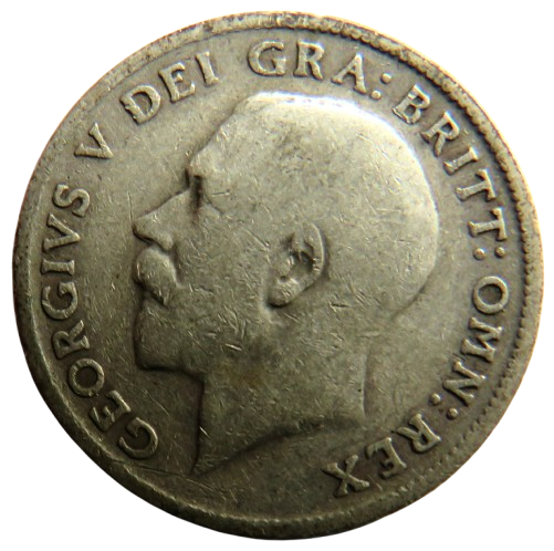 1919 King George V Silver Sixpence Coin - Great Britain