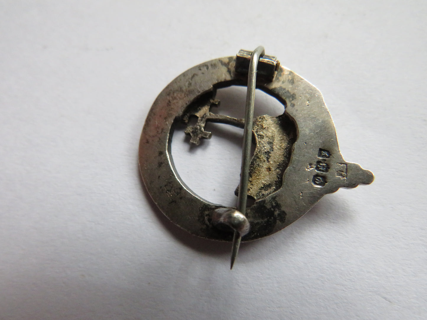 Clan MacDonald Per Mare Per Terras Vintage Sterling Silver Badge