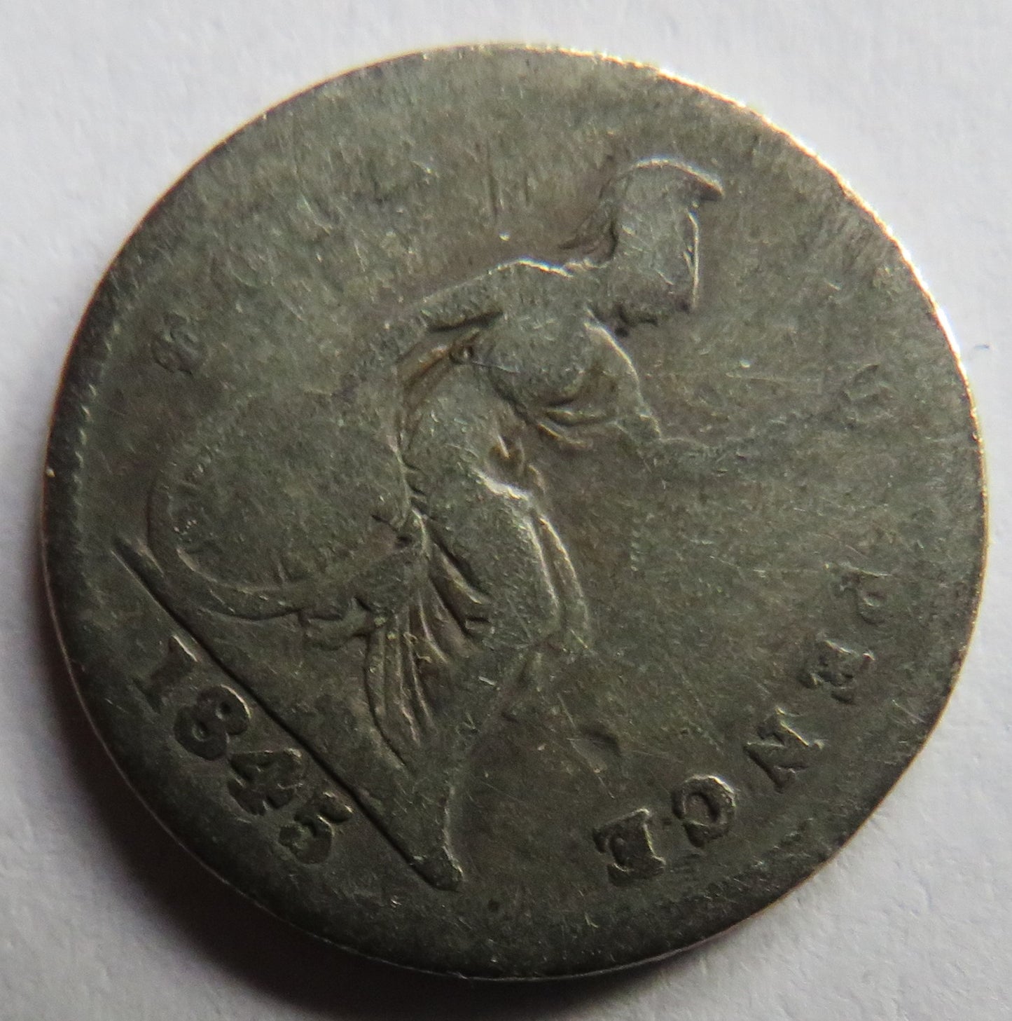1845 Queen Victoria Silver Groat / Fourpence Coin - Great Britain