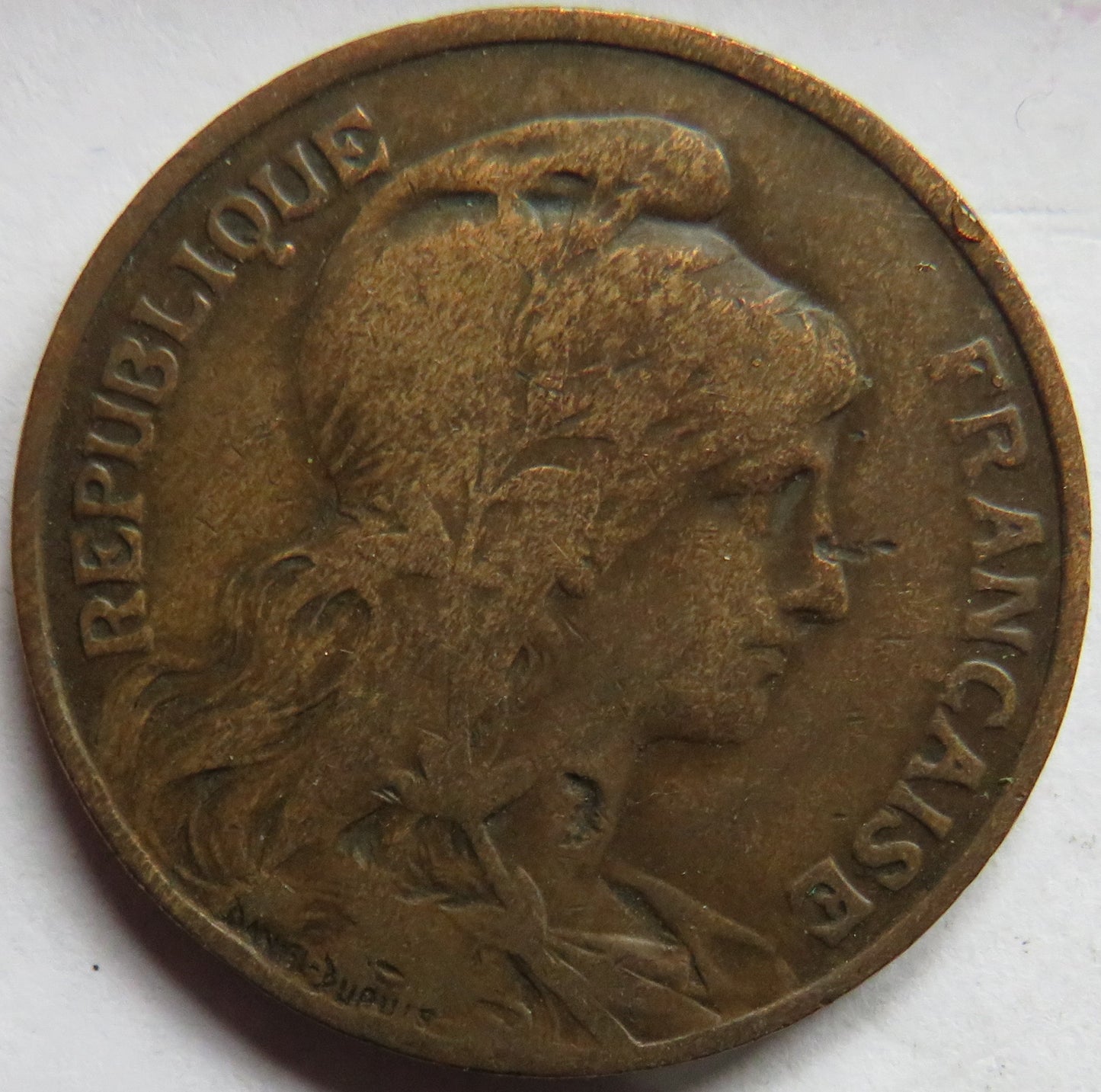 1908 France 10 Centimes Coin