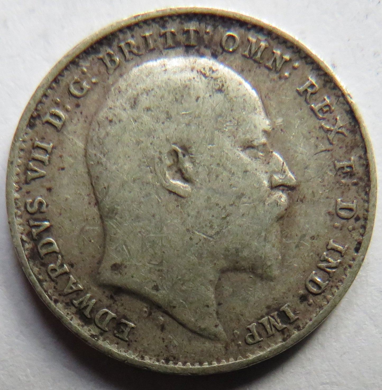 1908 King Edward VII Silver Threepence Coin - Great Britain