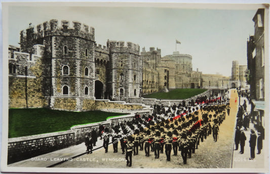 Vintage Postcard of Guard Leaving Castle, Windsor