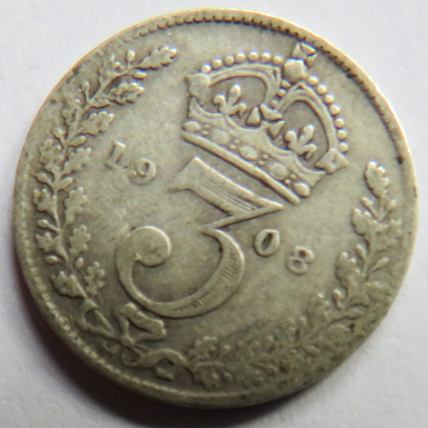 1908 King Edward VII Silver Threepence Coin - Great Britain