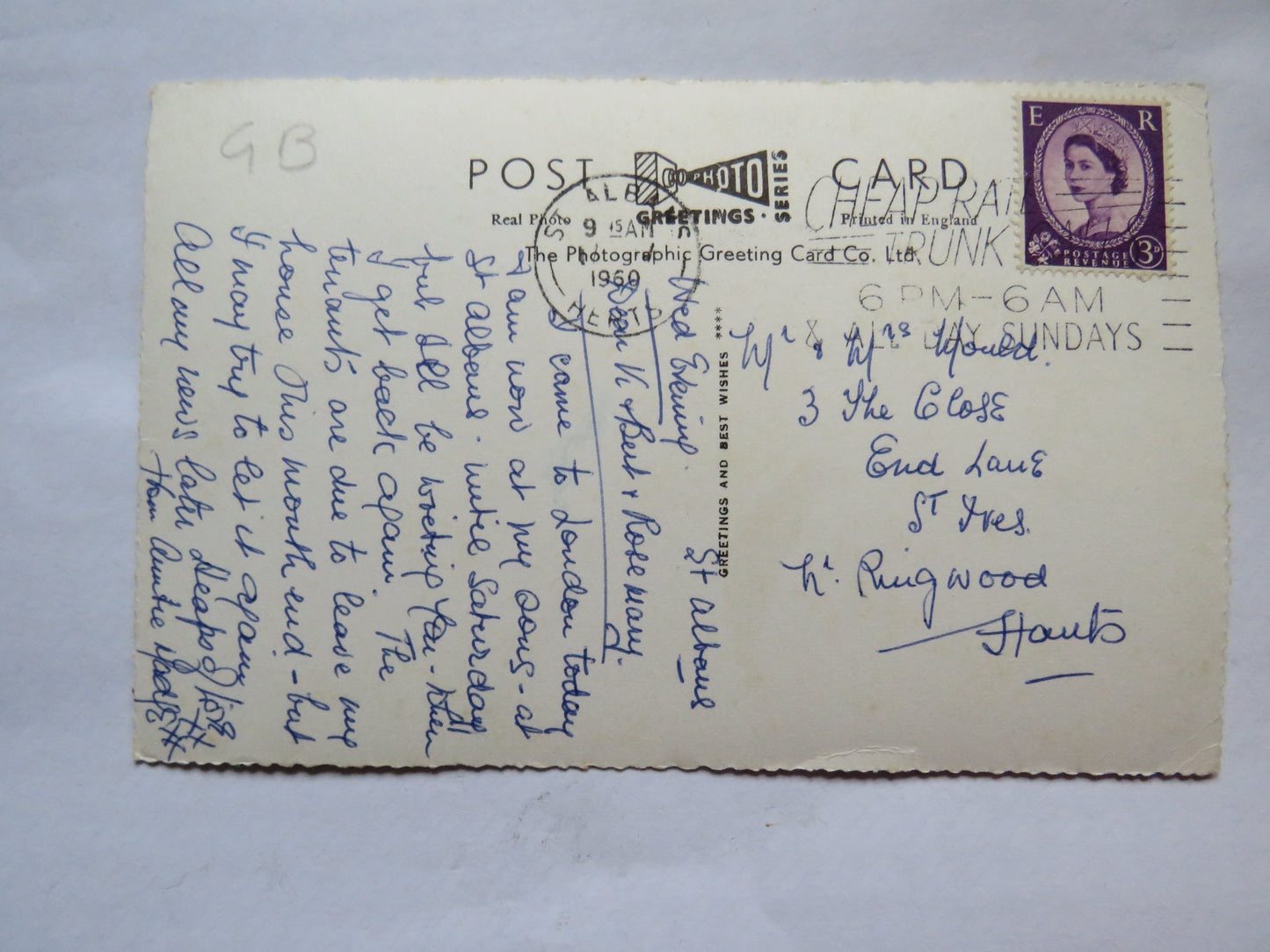 Vintage Multiview Postcard of London, 1960