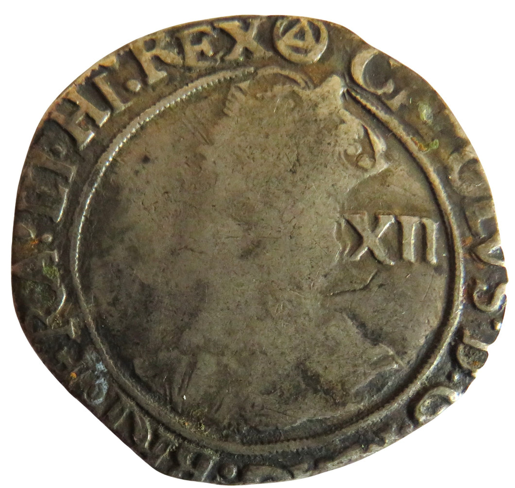 1641-3 King Charles I Hammered Silver Shilling Coin