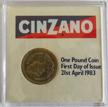 Load image into Gallery viewer, 1983 £1 Coin First Day of Issue From Cinzano
