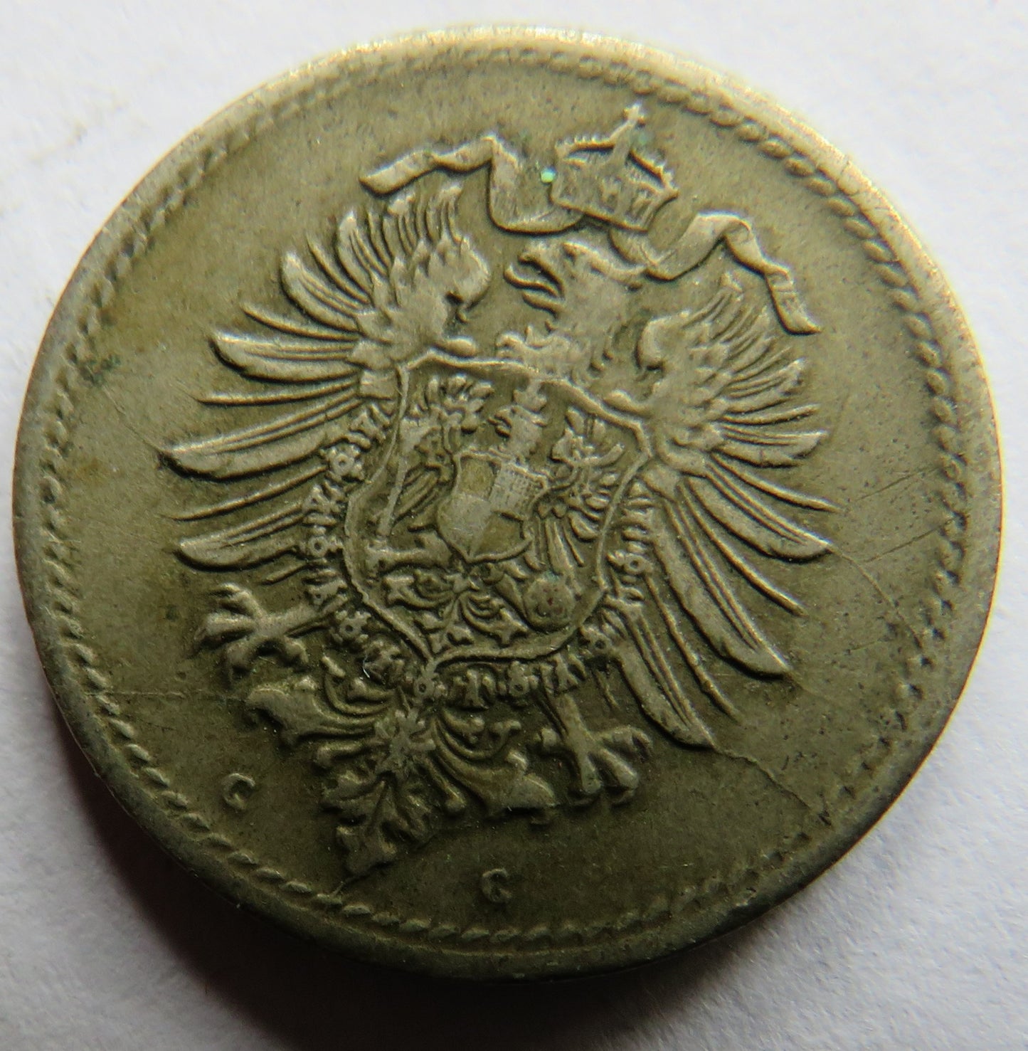 1875-G Germany 5 Pfennig Coin