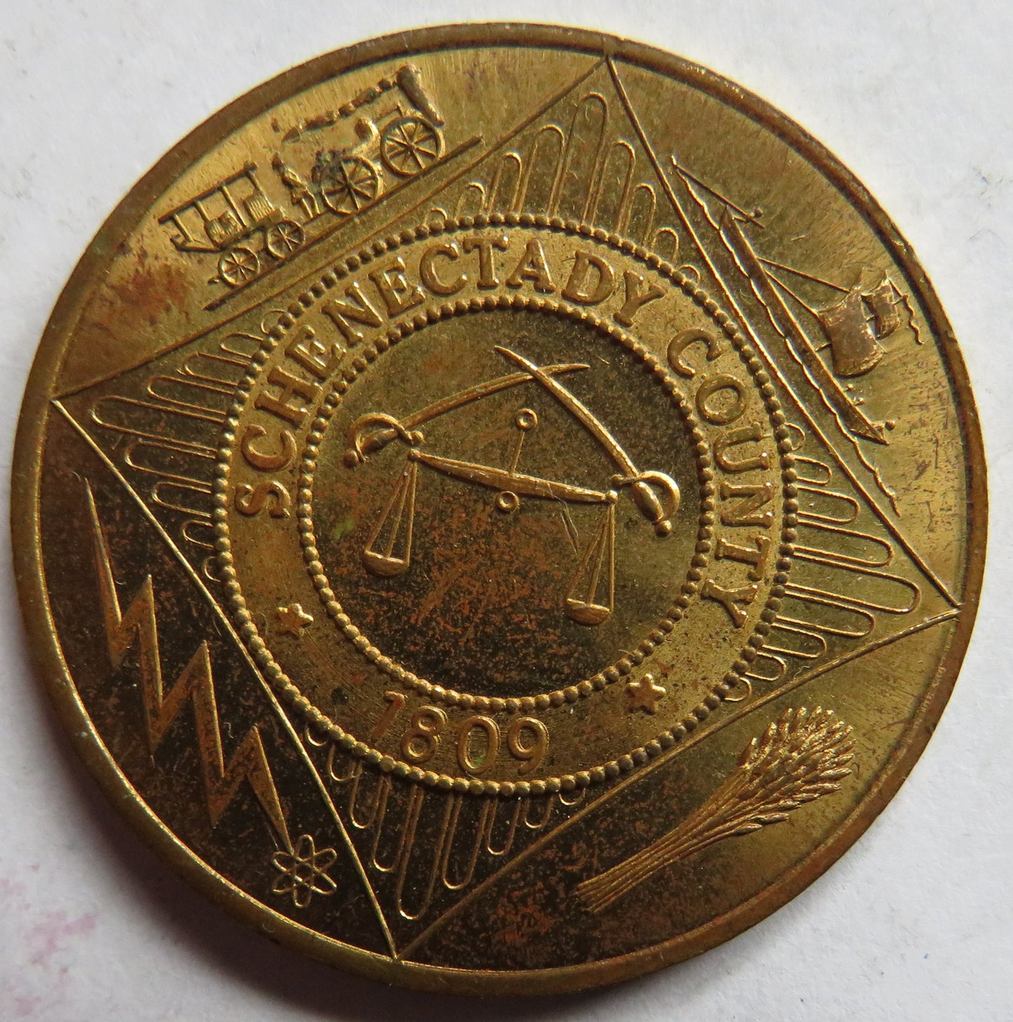 1809 -1959 Schenectady County N.Y. Year of History 50 Cent Token