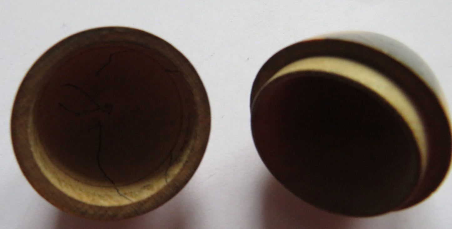 Antique Victorian Mauchline Transfer Ware Thimble Holder "Middle Fall of Moness"