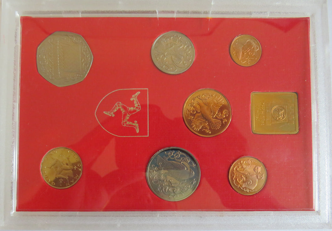 1980 Isle of Man Diamond Finish Decimal Coin Set